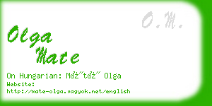 olga mate business card